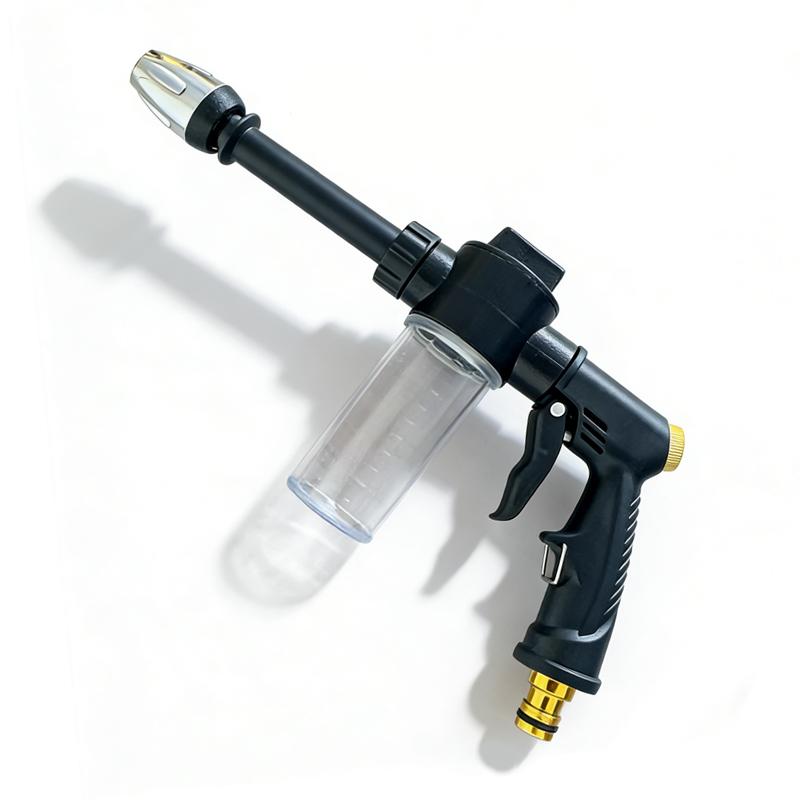 

Multifunctional High Pressure Water Gun with Foam Bottle,Car Motorcycle Home Garden Wash Watering,Long Nozzle,No Battery чёрный