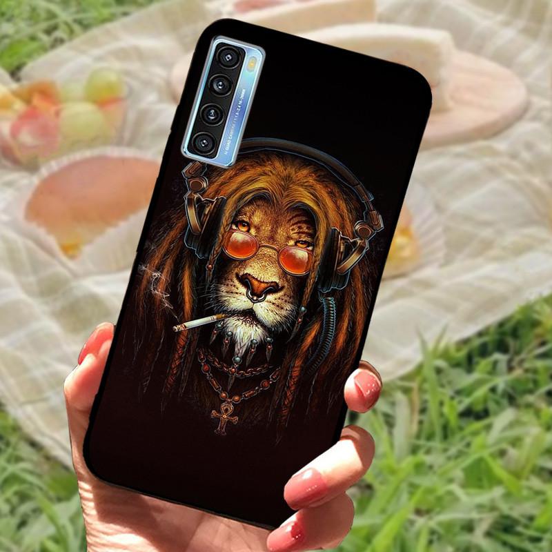 For TCL 20 5G Case Cover For TCL 20L Plus Silicone Soft Marble Black Bumper Funda Coque for TCL 20S 20LPlus TCL20 Protective