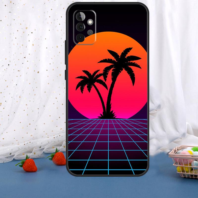 Retrowave Neon Palms Tree For Samsung Galaxy A53 A33 A16 A06 A56 A36 A26 A05 A22 A32 A52 A54 A34 A14 A55 A15 A35 Case
