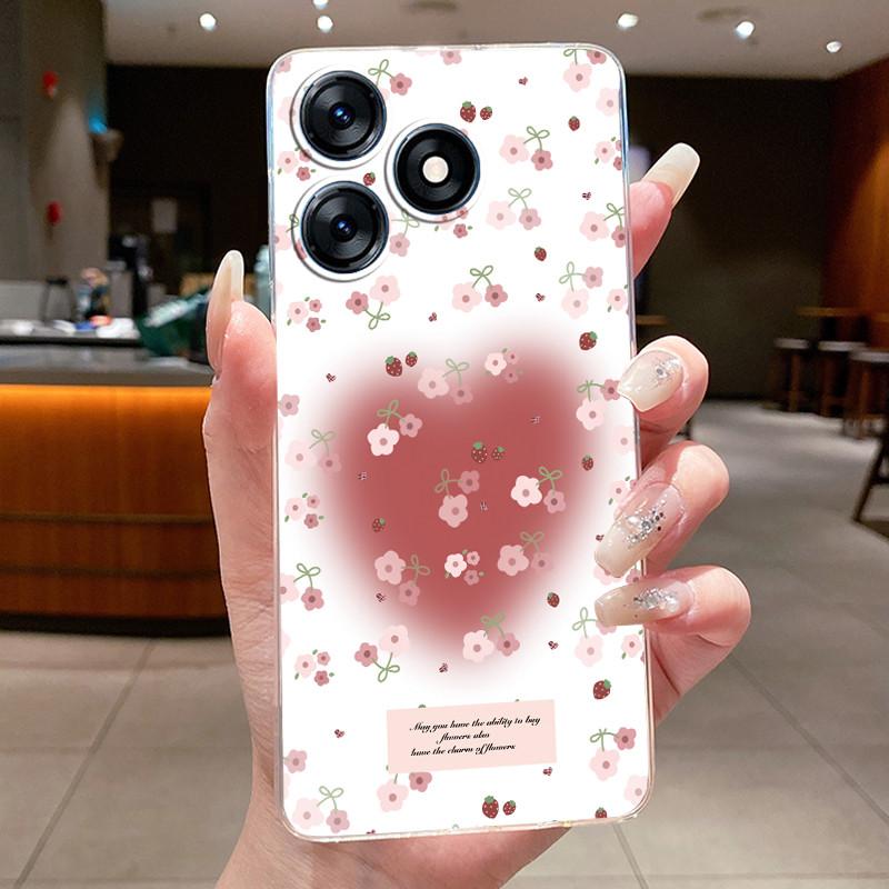 Für Tecno Spark 10 10C Hüllen Schöne Schmetterlingsblumen Klare Silikon-Rückseite Für Tecno Spark 10 C KI5k KI5m KI5q Handyhülle