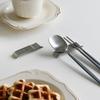 Domestic All-stainless Steel Spoon Rest Satin Silver 1P