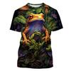 Cartoon Tree Frog Graphic T-Shirt For Men Funny Animal 3D Printed T Shirts Summer Fashion Casual Round Neck Tees Short Sleeves