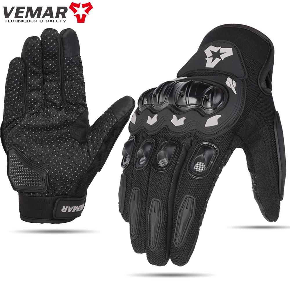 

Summer New Men Motorcycle Gloves Hard Knuckle Touch Screen Motorbike Motocross Moto Biker Gloves Motorcycle Accessories M-XXL M чёрный