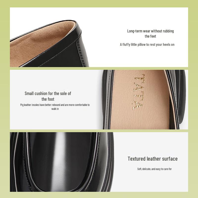 TATA Women's British Loafers with Heart Detail