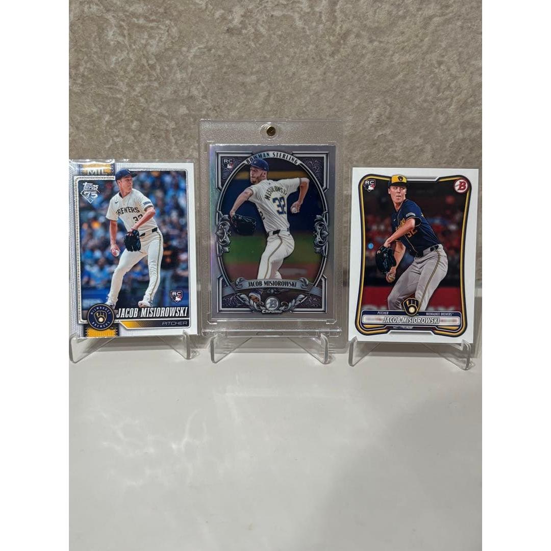 Used [RC] Jacob Misiorowski Topps Bowman 3-piece set