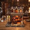 DIY Wooden Magic Store Cottage Figurines Miniatures Kits Mini Casa with Furniture for Friends Birthday Gifts Home Decor Crafts