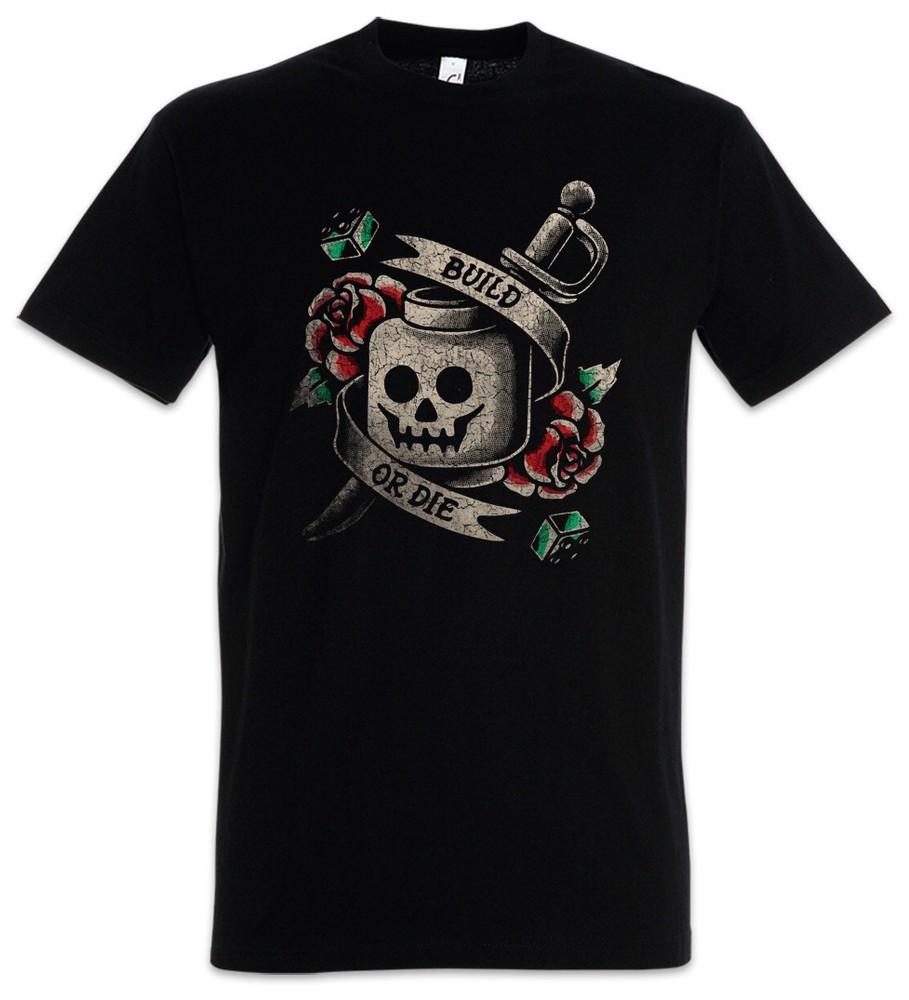 

Build Or Die T-Shirt Fun Pirate Pirates bricks Steine Piraten Pirat Head Kopf S