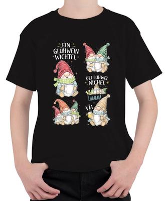 Ein Glühwein-Gnom Weihnachtsgnom Weihnachten Gemütlich Unisex Kinder T-Shi-