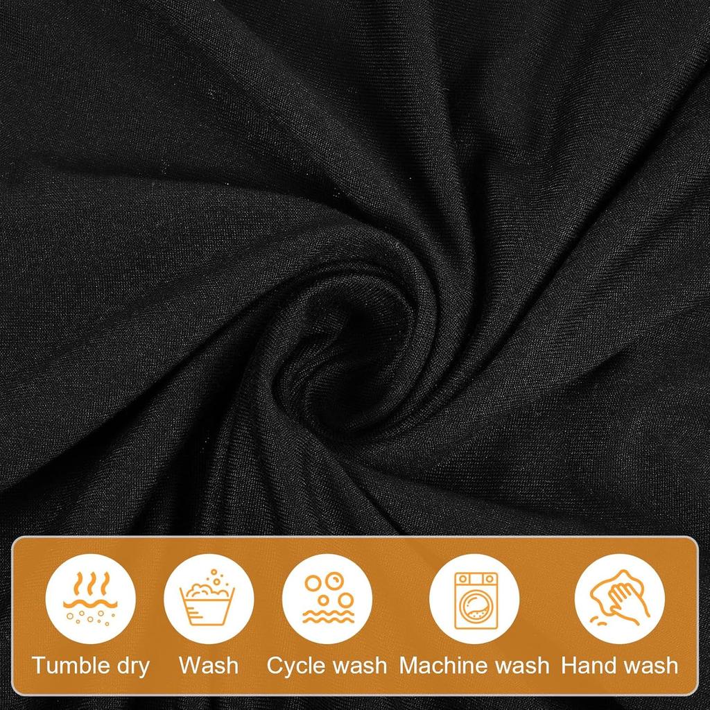 2pcs Office Chair Covers Stretchable, Universal Office Chair Seat Cover, Washable Removable Computer Chairs Cover for Seat Cushion Protectors(Black)