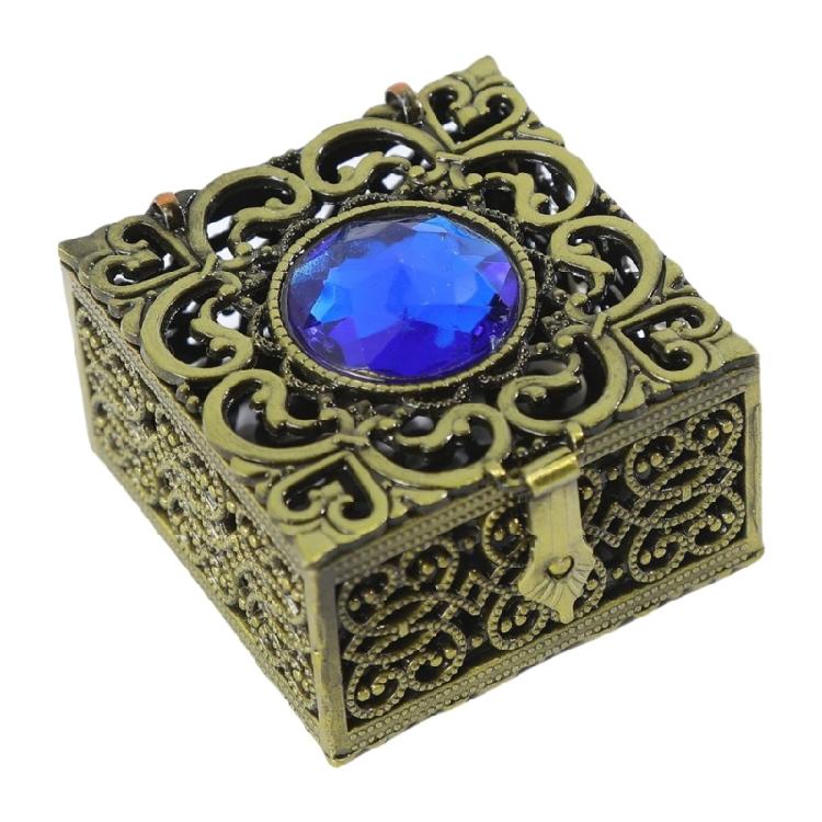 Sturdy Zinc Alloy Jewelry Storage Box Unique Jewelry Organizers With Soft Lining for Necklace Earrings Jewelry