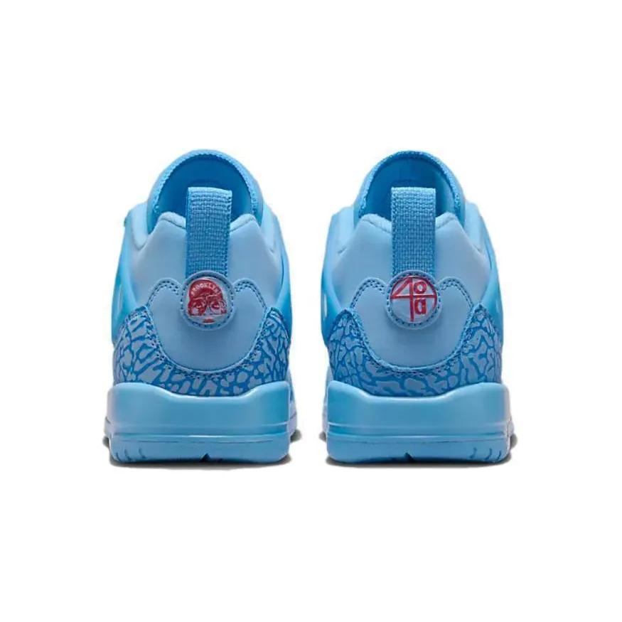 Air Jordan Spizike Low Grade School 'Houston Oilers' (Unisex) Football Blue / Fountain Blue / University Red Kids' Basketball Shoes FQ3950 400
