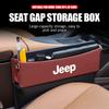 PU Leather Car Seat Gap Organizer Storage Box Armrest Slit Wallet Key Phone Holder For Renegade Grand Cherokee Wrangler JK