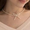 BEFORE MOONRISE [Silver 925] Ribbon Pearl Necklace SN217