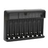 SEIVI Ni MH USB Battery Charger for AA AAA Battery Charge LCD Display Screen Eight Desktop Charger with 8 AAA Battery
