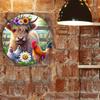 Highland Cow Chicken Metal Wall Art Waterproof Rustproof Home Room Decor
