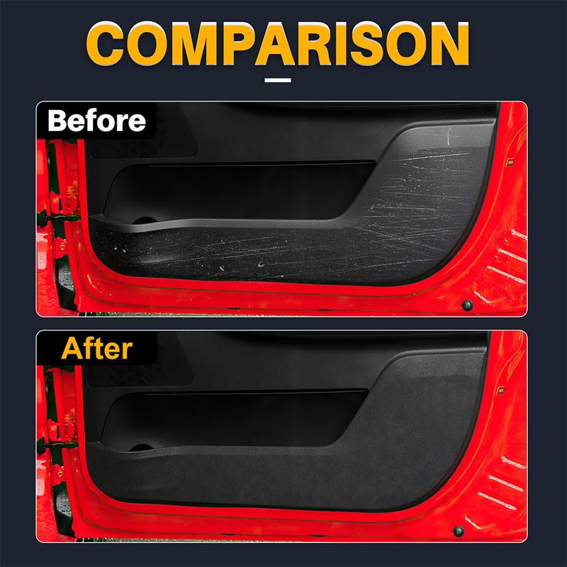 For Skoda Fabia 2007-2014 2008 2009 Car Door Anti Kick Pad Door Panel Protective Pad Anti-Stepping Anti-Dirty Sticker Pu Leather.