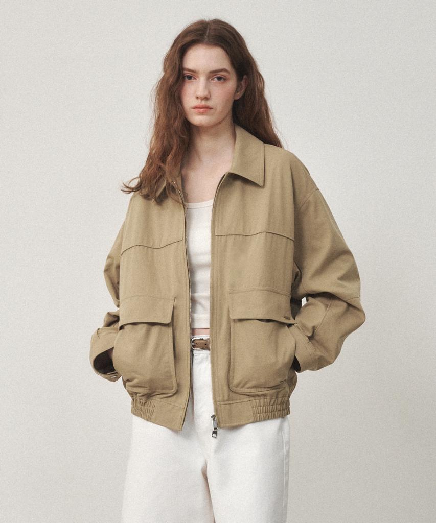 Ostkaka Cotton Blouson Jumper Beige