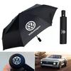 Car Logo 12 Bone Automatic Umbrella UV Resistant Sunshade For VW GTI Polo Golf  Passat Scirocco Jetta Beetle T-ROC Touareg CCBD7