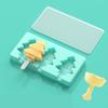 Food Grade Silicone Ice Cream Mould Heart-Shaped Snowman Christmas Tree Popsicles Mold Reusable Kids Homemade Frozen Popsicle