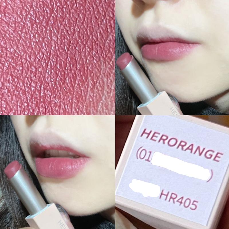 HER ORANGE~Powder Mist Magnet Buckle Lipstick Whitening Matte Long Lasting Lip Glaze for Women