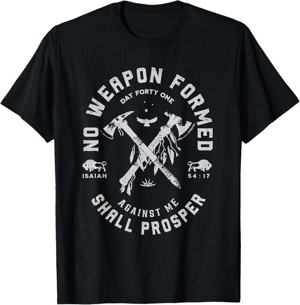 New No Weapon Formed Against Me Shall Prosper Christian T-Shirt Unisex T-Shirt M