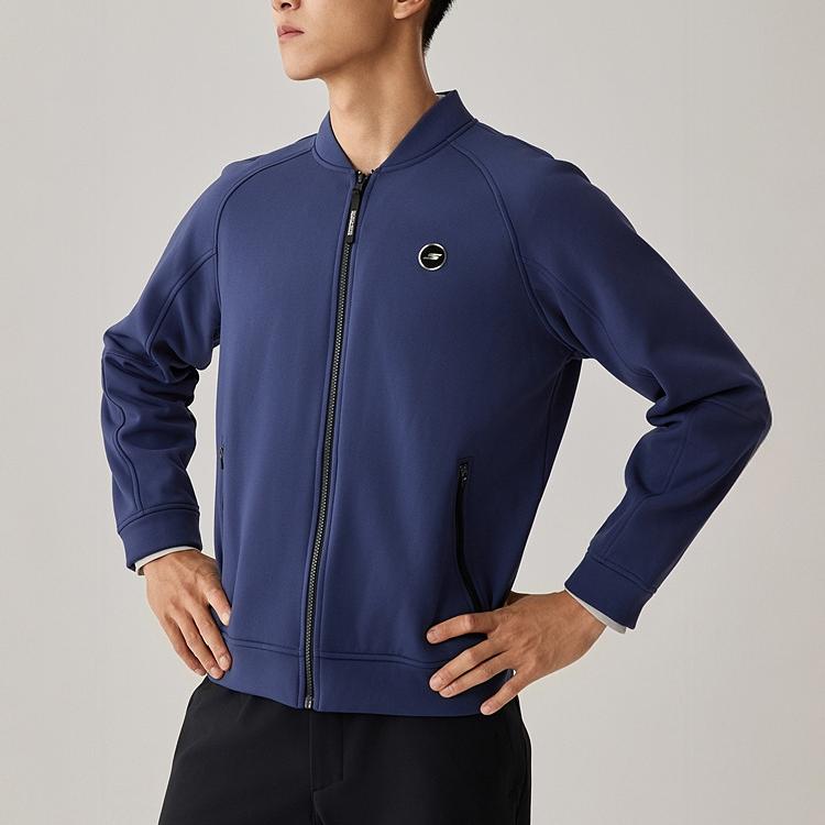 Skechers Stand Collar Zipper Shoulder Sleeve Multi Pocket Knitted Fleece Jacket Men Jackets P425M074-02MZ