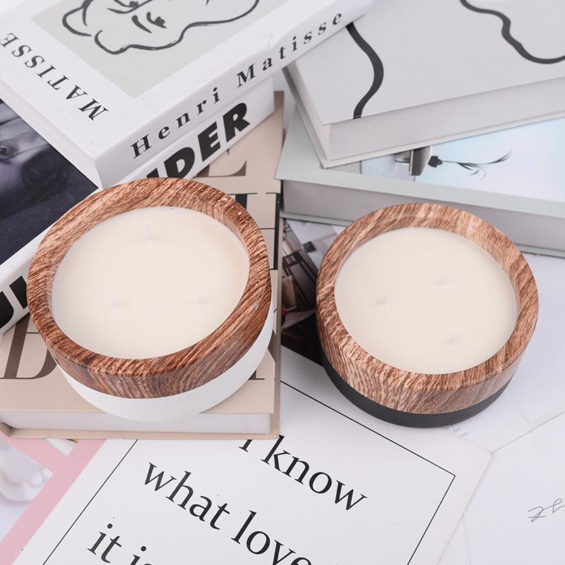 Nordic INS Style Creative Cement Cup Scented Candle Without Soy Wax Festive Atmosphere Lasting Souvenir