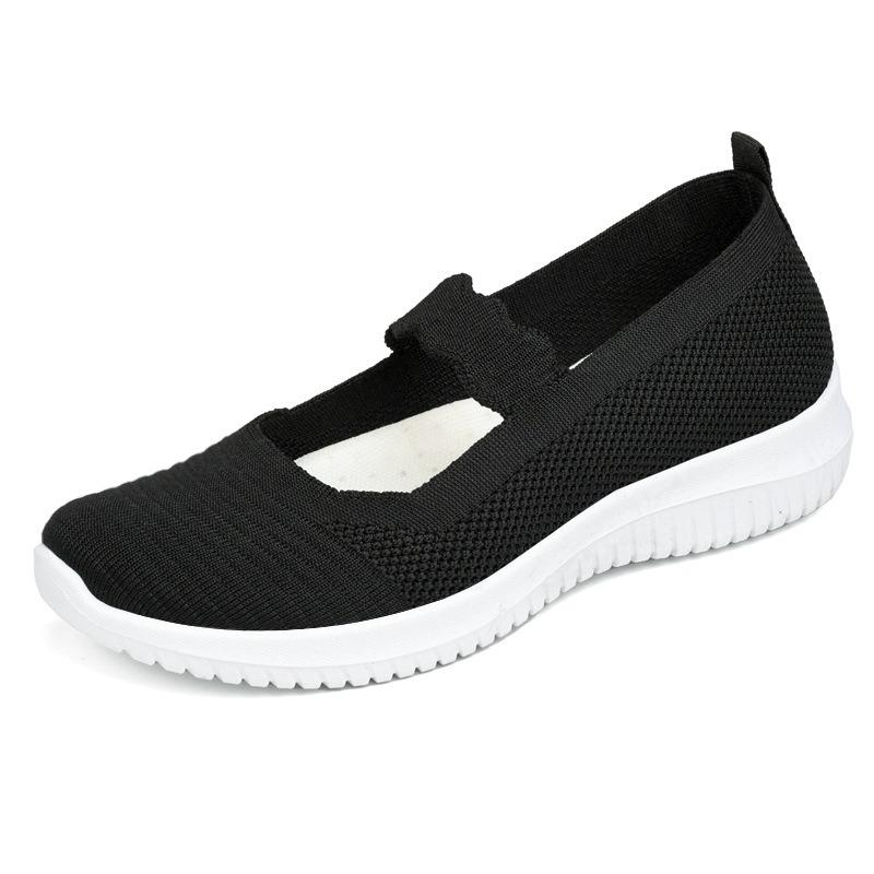 Beijing Cloth Shoes Women's Shoes Women's Shoes Versatile Breathable One-pedal Shoes Shallow Mouth Soft Sole Casual Shoes Wear-resistant