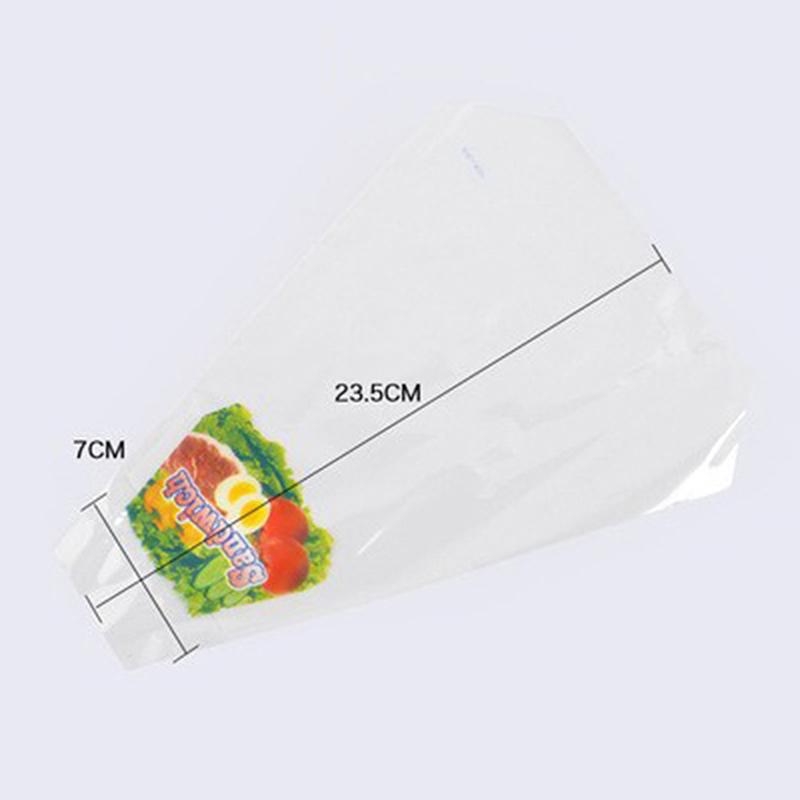 100Pcs Thicken Triangle Transparent Bread Sandwiches Bag Baking Food Light Meal Plastic Wrap Cake Bread Packing Bags