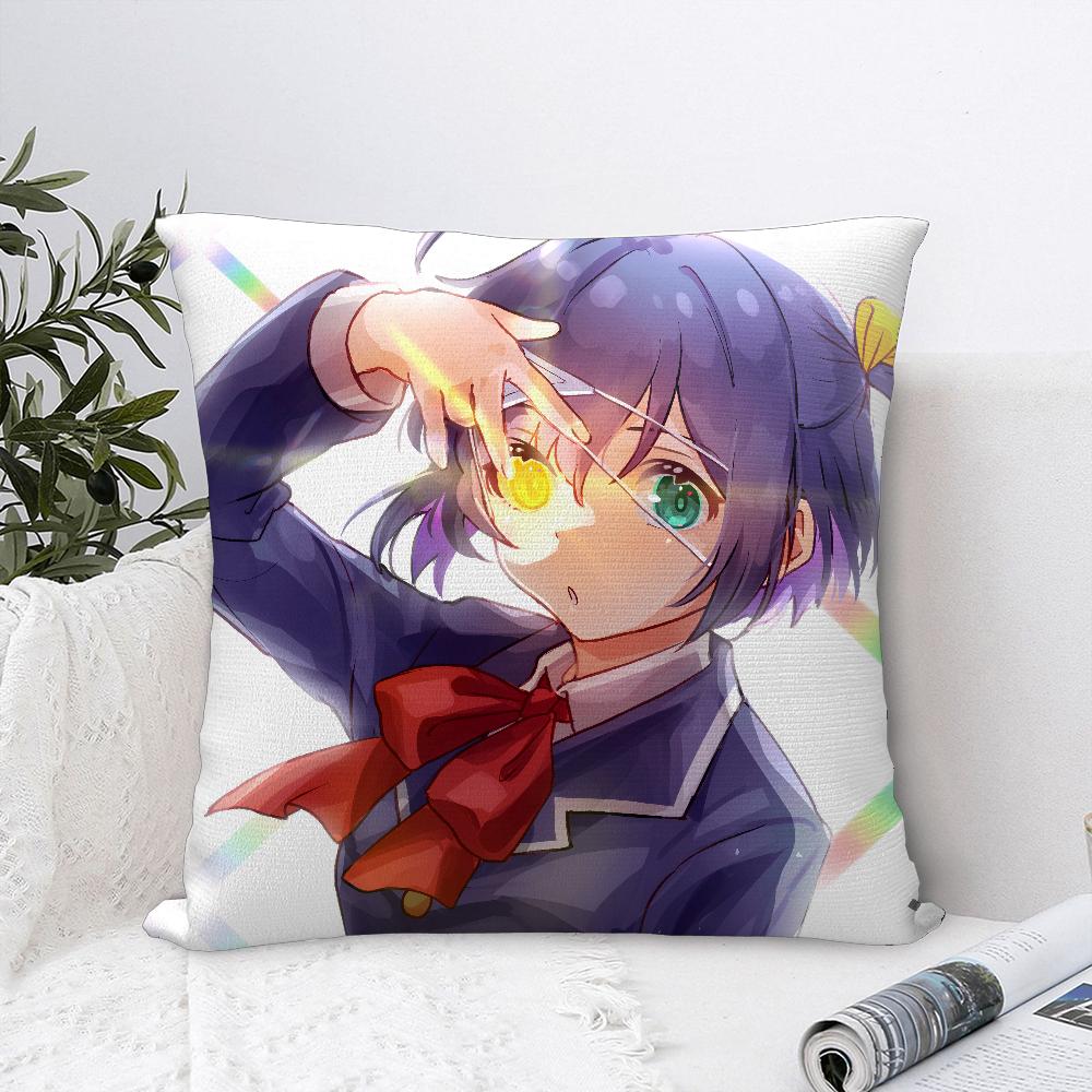 Anime T-Takanashi Rikka Pillow Case Sofa Decorative Home Double-sided Print Plush Square Throw Pillow Covers Cushion Decor Cover