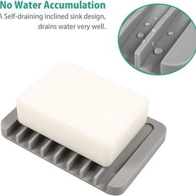 1Pcs High Quality Silicone Self Draining Soap Dishes Innovative Soap Holder Saver Silicone Soap Holder Anti Slip Pad