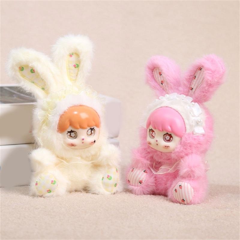 Cute Rabbit Plush Keychain Soft Vinyls Toy With PP Cotton Filling Key Chain For Bags And Car Decors 20cm Height