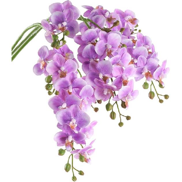 SHACOS 3 шт. Искусственные стебли орхидеи 28 дюймов 12 головок Искусственный цветок орхидеи Настоящее прикосновение Цветок орхидеи Шелковый фаленопсис для домашнего декора Свадебные центральные элементы 3