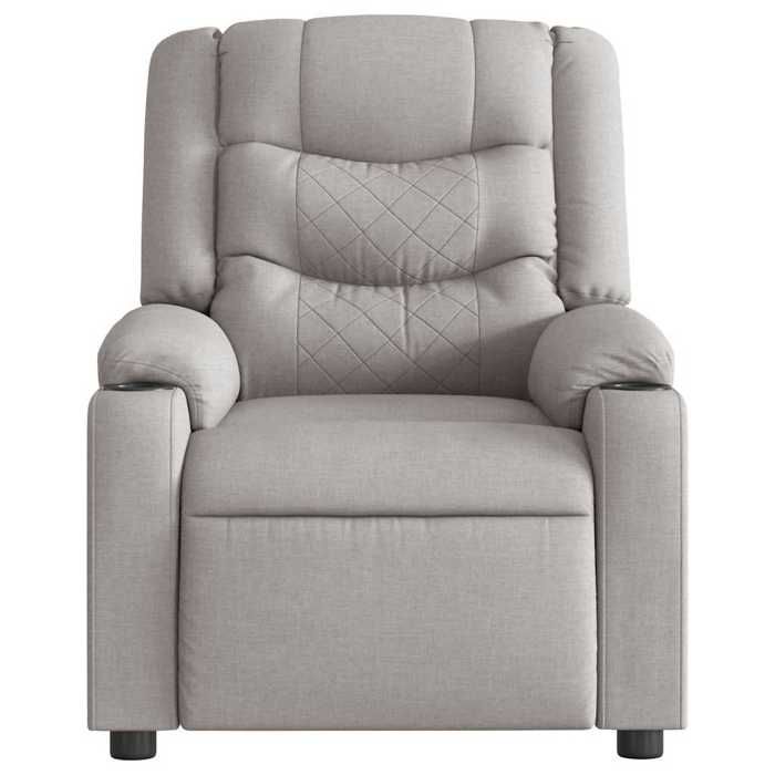 VidaXL Fauteuil de massage inclinable gris nuage tissu 4019935