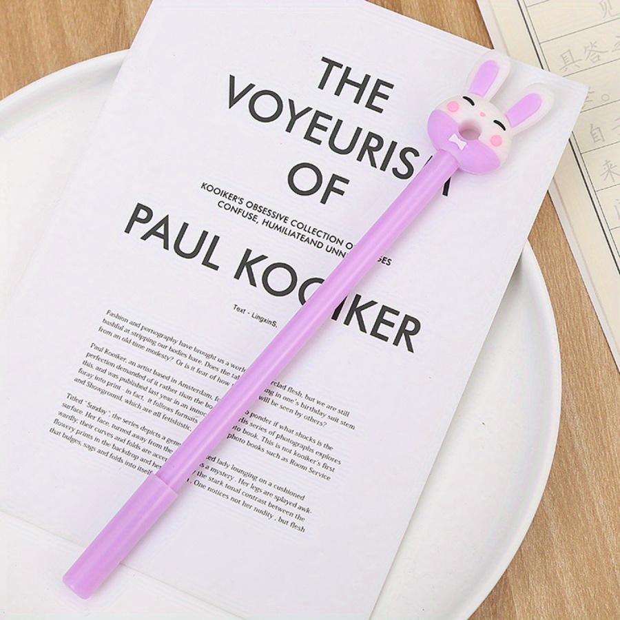 

School season 10pcs 0.5mm cartoon rabbit gel pen cute ice cream rabbit ears water-based pen creative stationery bunny gel pen фіолетовий