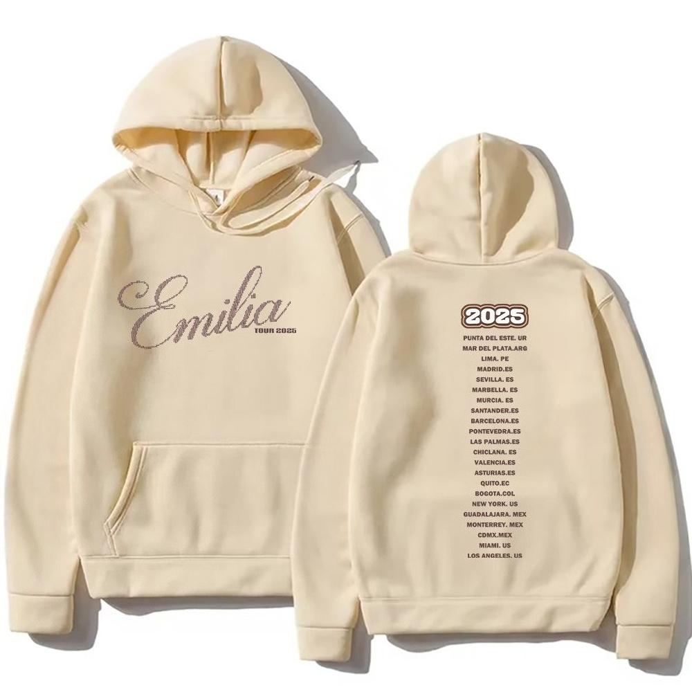 Fashion Women Sweatshirt Emilia Mernes Strass Tour 2025 Hoodie Unisex Long Sleeve Hip Hop Streetwear Casual Y2K Design Pullovers