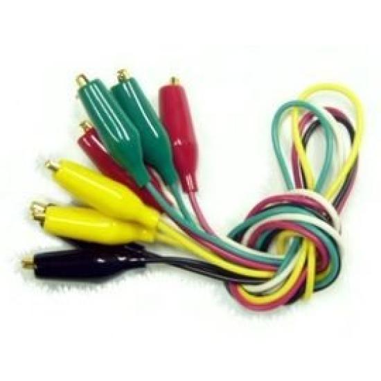 Teishin Electric Test with Alligator Clips On Both 5 of Leads, 0.3SQ, Medium-Sized Ends, Colors/Set 5, 560mm, TLA-7