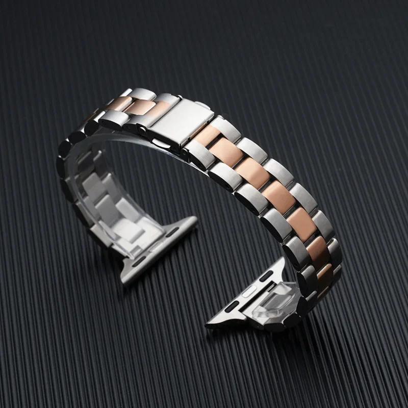 

Ремешок для Apple Watch Band 46мм 45мм 44мм 49мм 40мм 41мм Металлический Браслет из Нержавеющей Стали iWatch Series 10 8 9 7 5 Se 6 4 Ultra 2 42-44-45-49mm