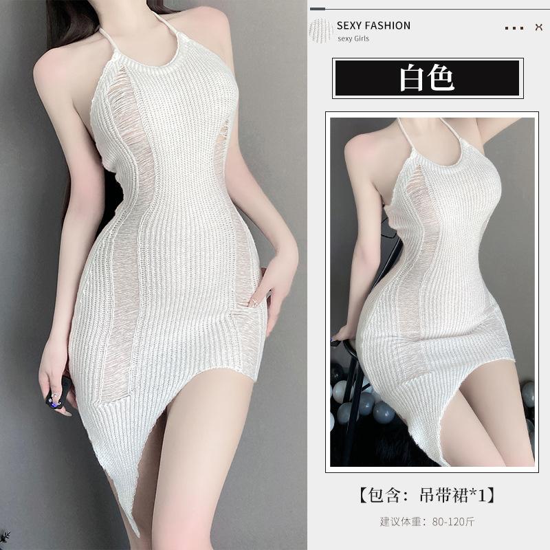 Sexy lingerie no-take-off sweater pure desire dating robe passion uniform small chest big pajama set