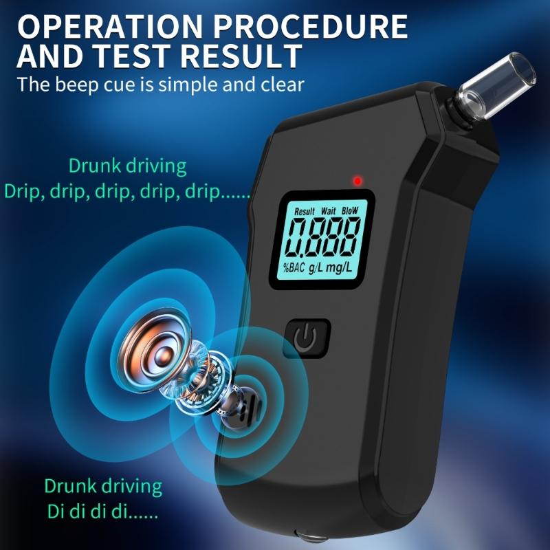 Professioneller LCD-Bildschirm Messgerät Schnelle Reaktion Testgerät Tester Alkoholtester mit Piepton Taschenlampe