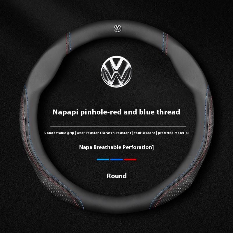Volkswagen R Magotan Jeeta Passat Golf 5 GTI Beetle Tiguan Touareg Polo T-ROC T-Cross Husa din Piele Anti-Alunecare pentru Volan