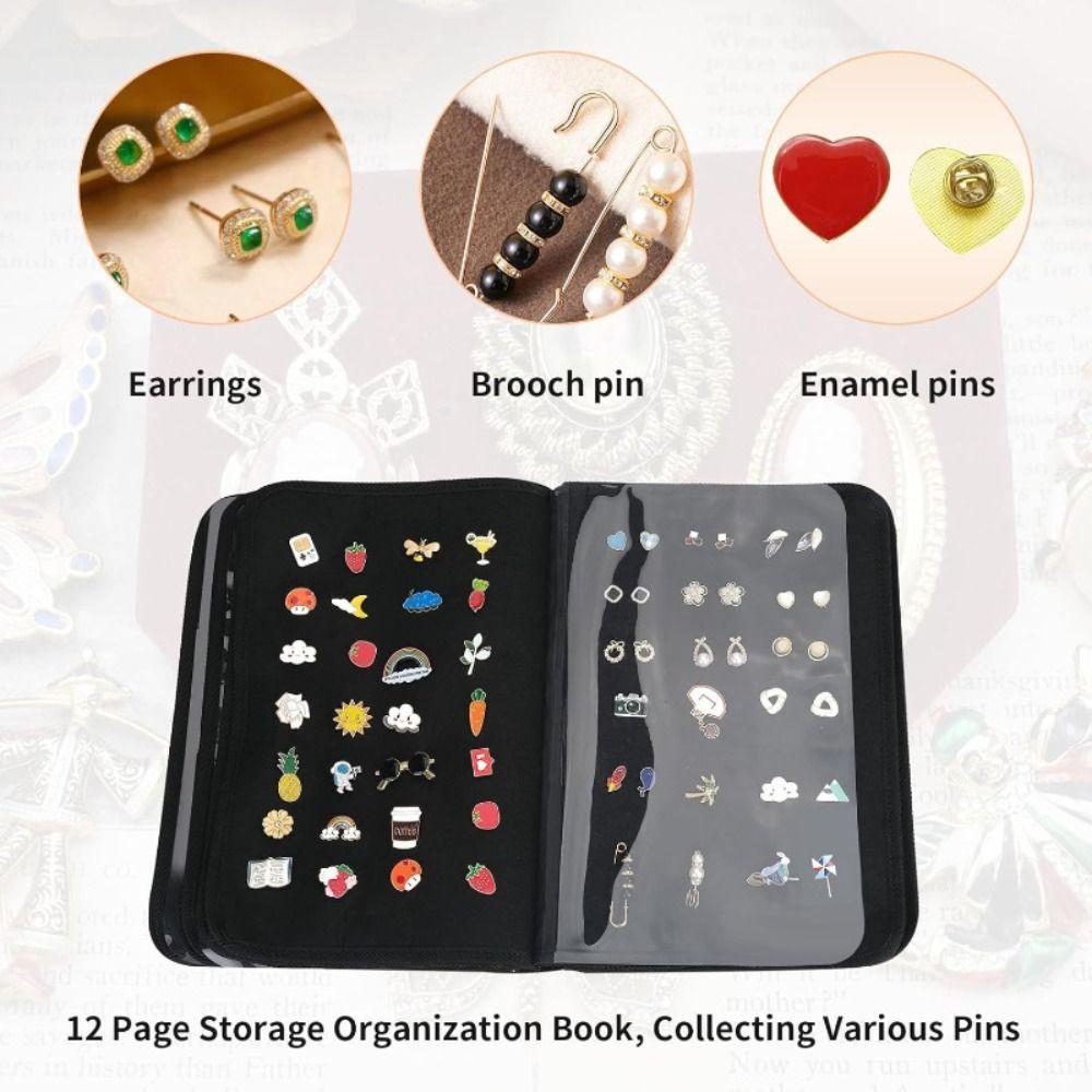 12 Page Pin Transaction Book Storage Collectible Pins Board Organizer  Sports Medals