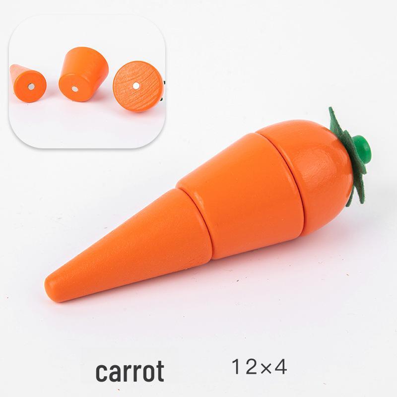 

Набор деревянных овощей и фруктов Qieqiele для малышей (1-3 года)