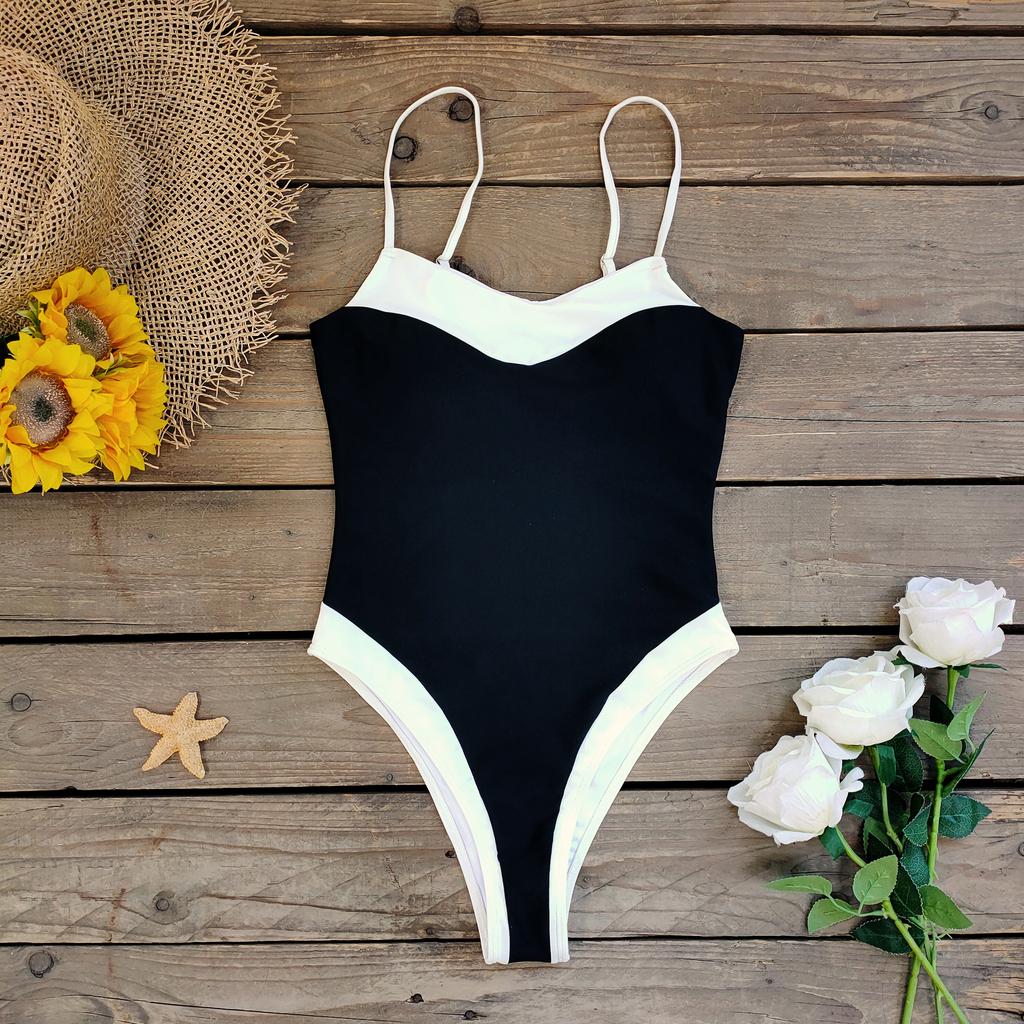 Patchwork Bikini Swimsuit High Waist Brazilan Bikini Set Swimwear for Women U Neck Bathing Suits Summer Female