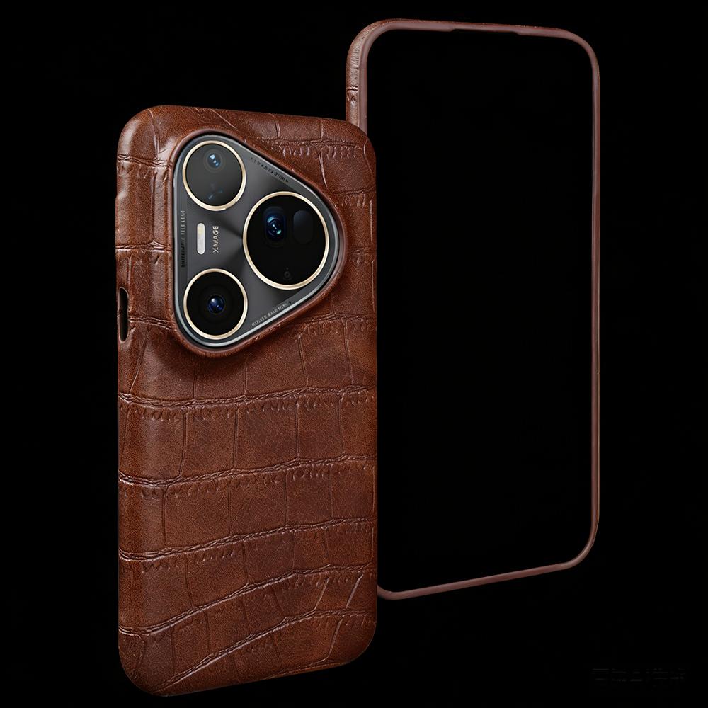 Premium Crocodile Leather Case for Huawei Pura 80 Ultra 70 Pro Plus Mate 80 RS Pro Max 30 40 50 60 70 Pro Phone Case Back Cover