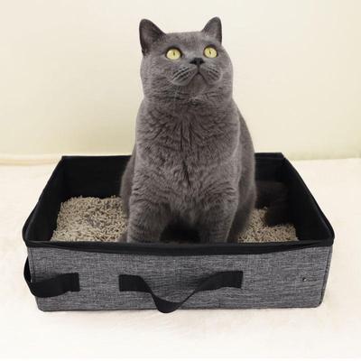 Portable Folding Travel Pet Litter Box Puppy Toilet Tray Folding Cat Litter Potty Waterproof Outdoor Foldable Cat Litter Box