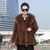 Autumn and Winter New Big Fur Collar Waist Fur Fur Jacket Thickened Warm Fashion Light Luxury and Thin