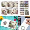 6pcs Diamond Painting Gift Card Handmade 5D Rhinestone Arts Greetings Birthday Card Arts Crafts for Birthday Blessing and Wishes