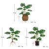 Artificial Green Plant Wall Decor With Turtleback Leaves For Indoor Home Living Room Decor