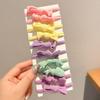 10pcs Soft Elastic Children Bowknot Hair Ties High Elasticity Bow Hair Scrunchies  For Little Girls
